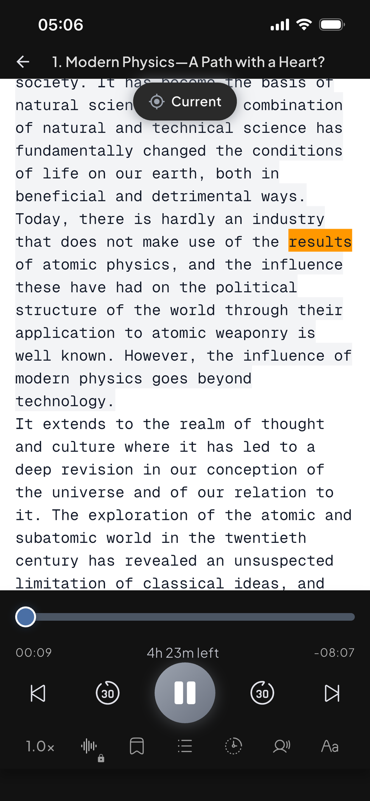 Narratr voice selection screen